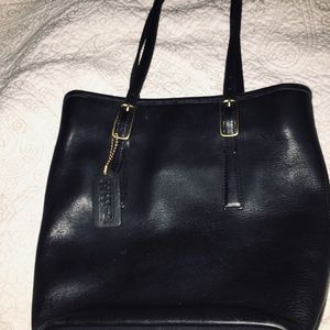 Medium VINTAGE COACH TOTE BAG IN ONYX BLACK